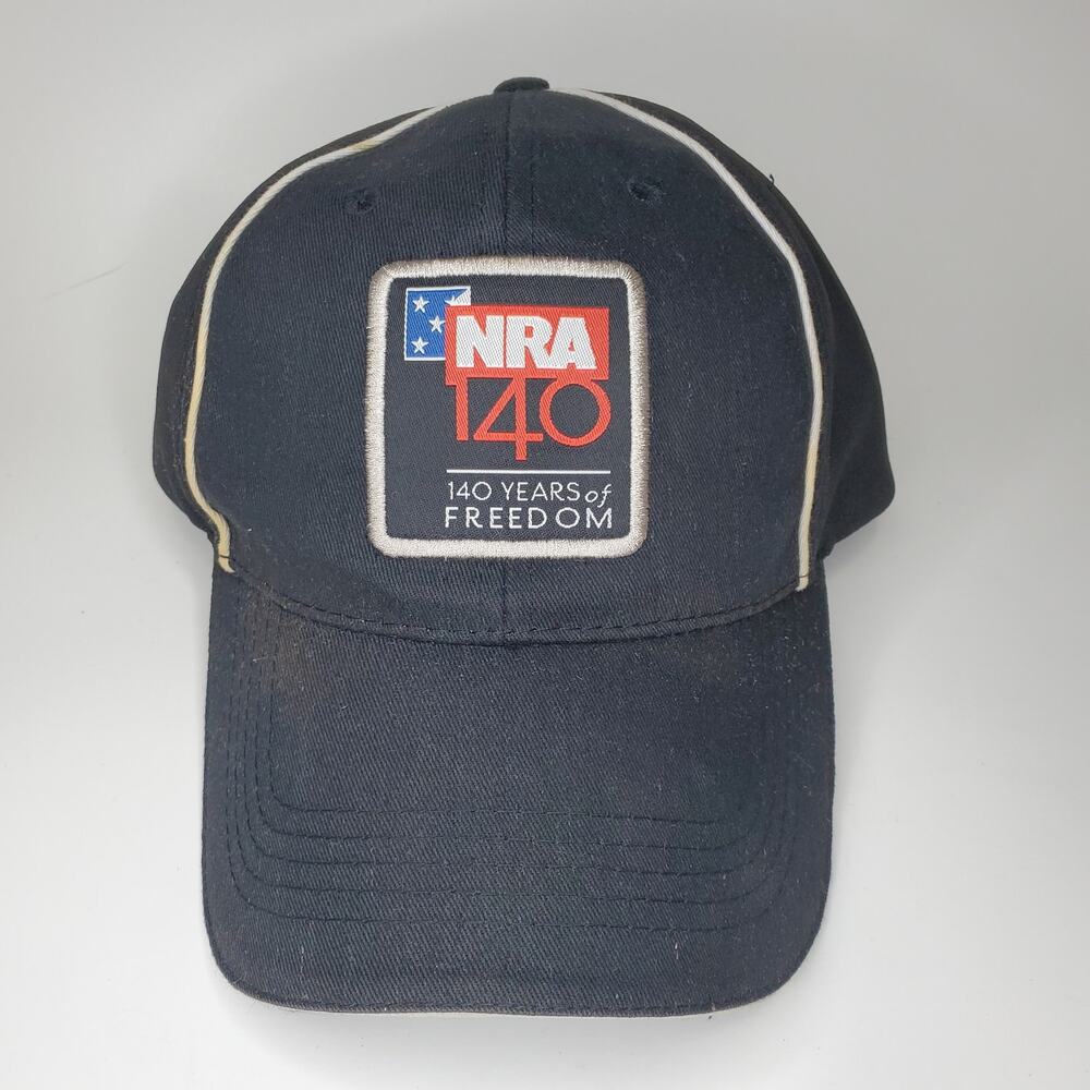 NRA 140 Years of Freedom Baseball Cap Hit Wear Black Adjustable Hat Mens